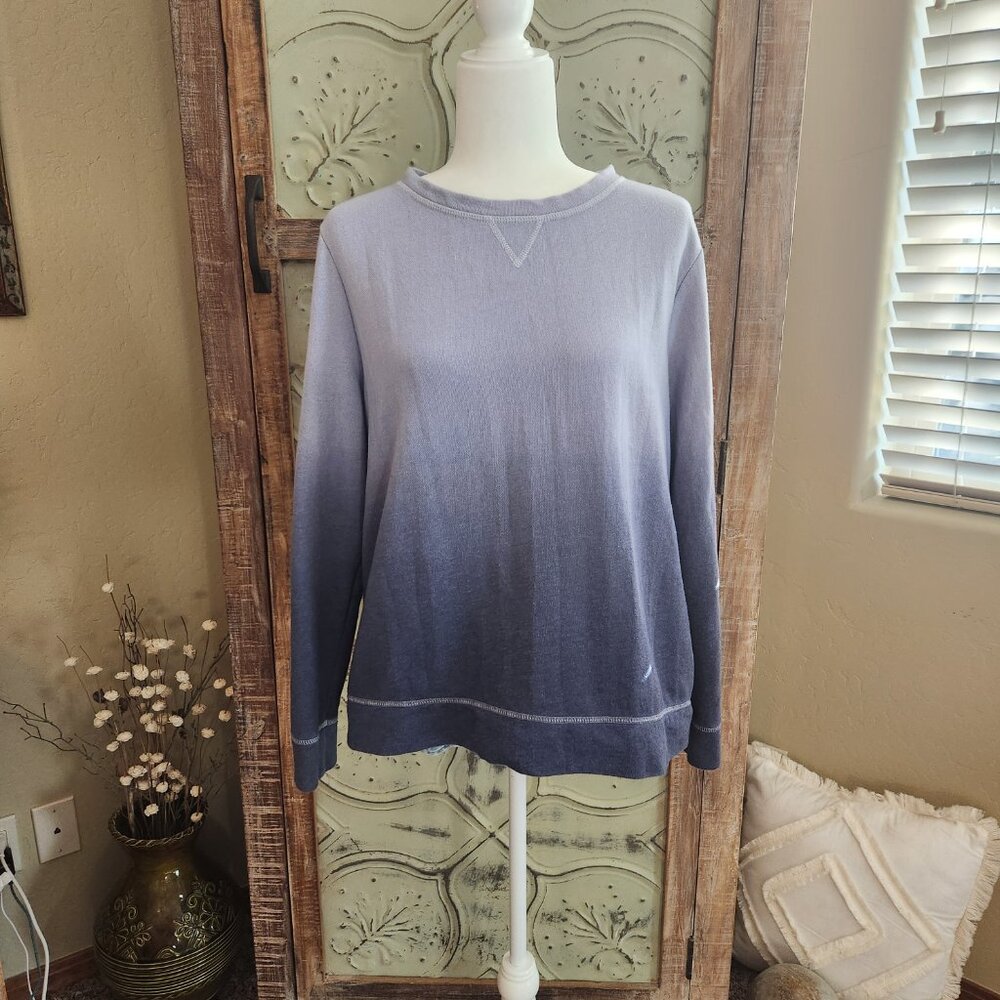 Kim Rogers Purple Ombre Long Sleeve Crew Neck Sweatshirt | Large - Picture 3 of 7